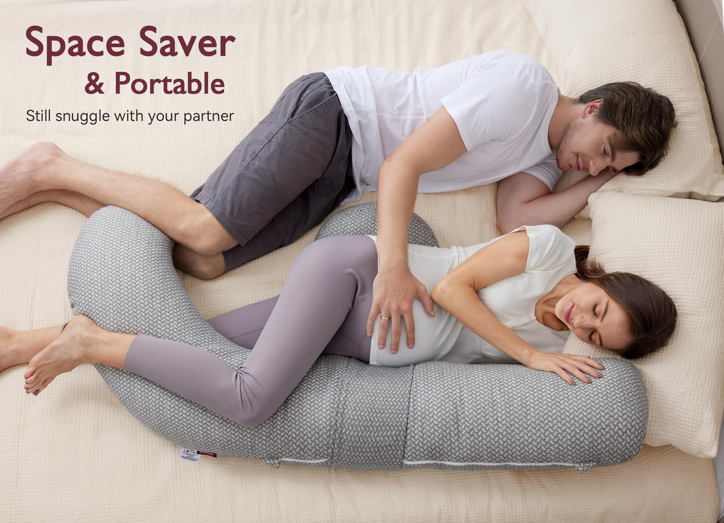 Adjustable Pregnancy Pillow with Wedge Cushion for Maternity Comfort and Support