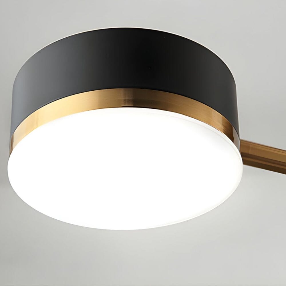 Contemporary Black & Gold Ceiling Light with LED Bulbs for Elegant Home Décor