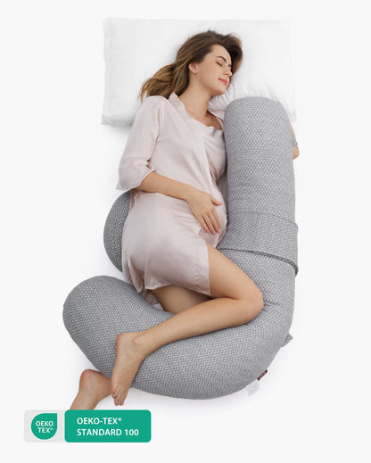 Adjustable Pregnancy Pillow with Wedge Cushion for Maternity Comfort and Support