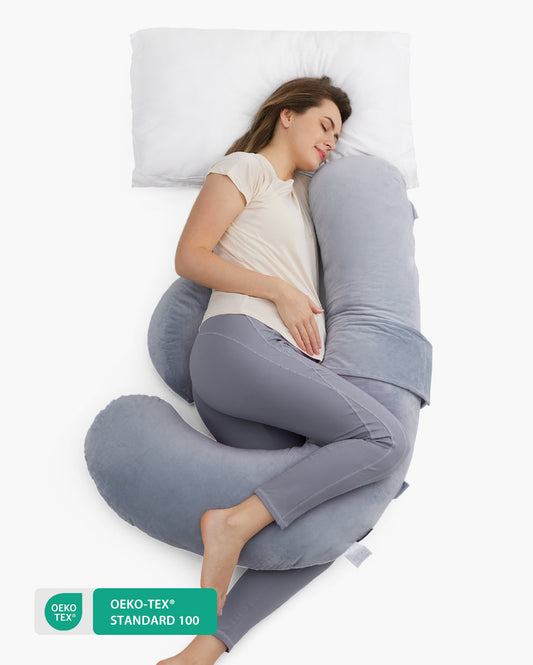 Adjustable Pregnancy Pillow with Wedge Cushion for Maternity Comfort and Support