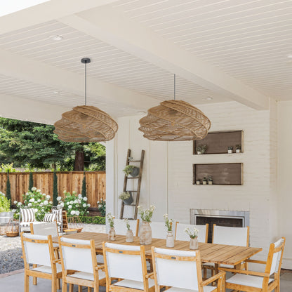 Spiral Rattan Ceiling Light for Bedroom, Dining Room, and Bar