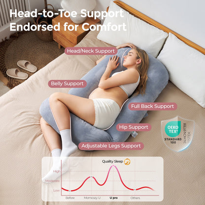 Pregnancy Pillow for Comfort and Support - Body Pillow for Sleep