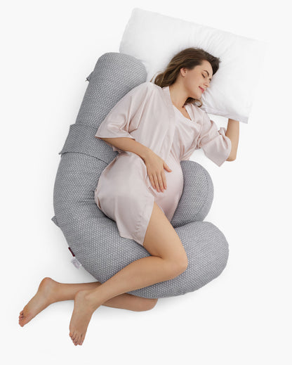 Adjustable Pregnancy Pillow with Wedge Cushion for Maternity Comfort and Support