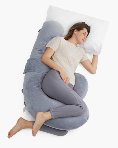 Adjustable Pregnancy Pillow with Wedge Cushion for Maternity Comfort and Support