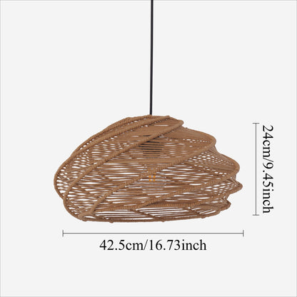 Spiral Rattan Ceiling Light for Bedroom, Dining Room, and Bar