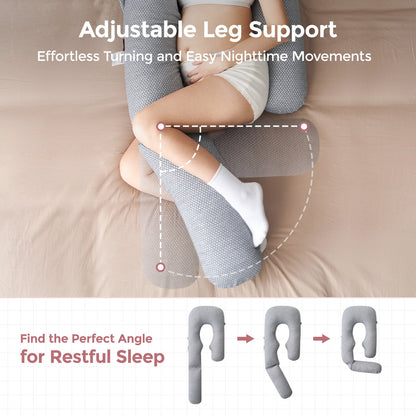 Pregnancy Pillow for Comfort and Support - Body Pillow for Sleep