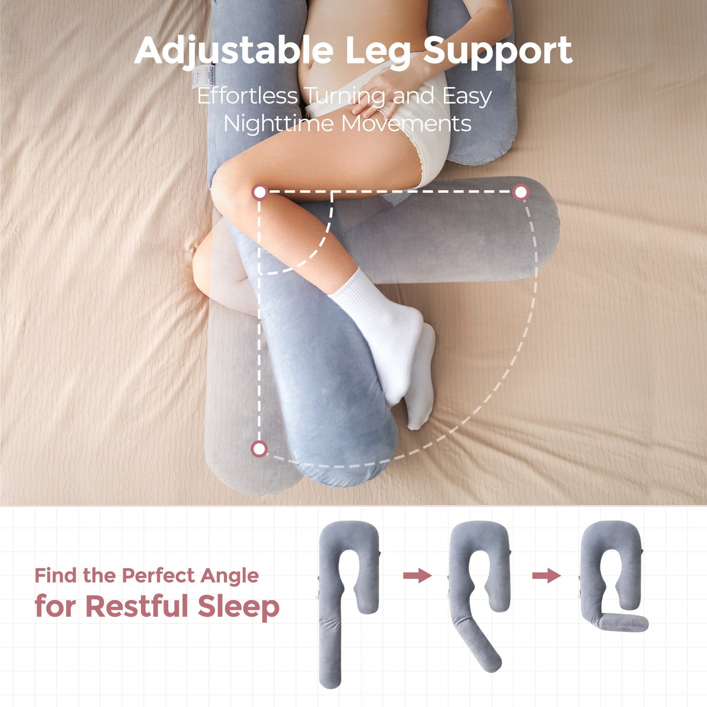 Pregnancy Pillow for Comfort and Support - Body Pillow for Sleep
