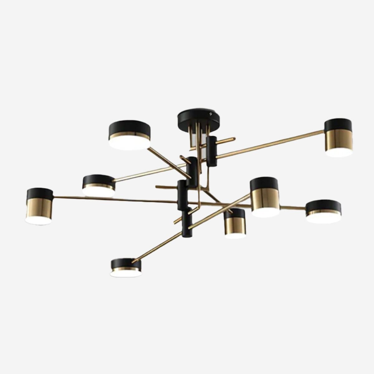 Contemporary Black & Gold Ceiling Light with LED Bulbs for Elegant Home Décor