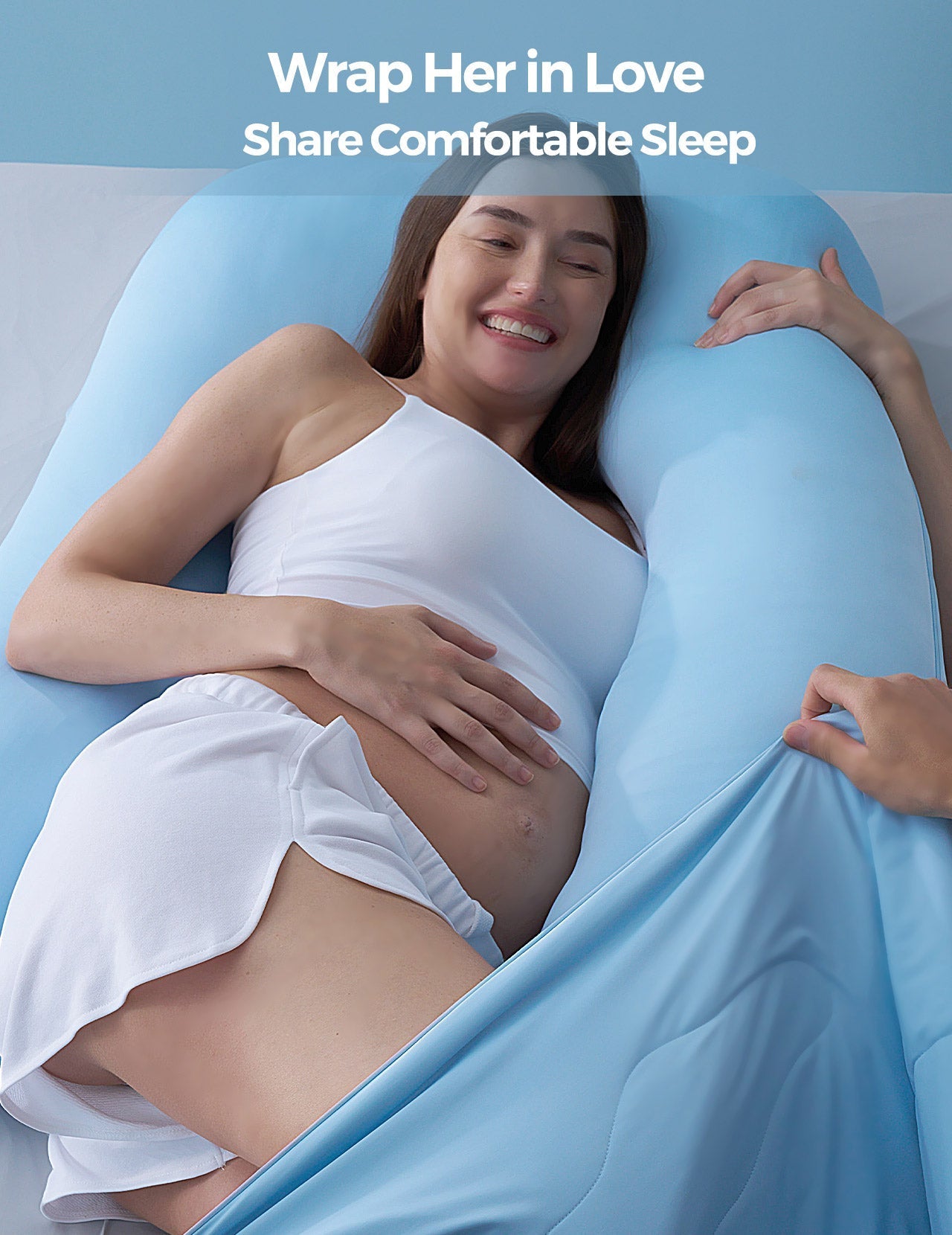 Pregnancy Pillow for Comfort and Support - Body Pillow for Sleep