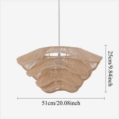 Multi-Tiered Rattan Ceiling Light Pendant Lamp for Home Décor