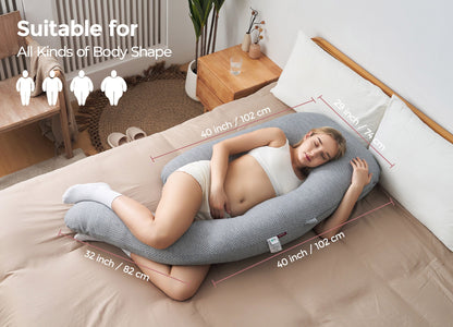 Pregnancy Pillow for Comfort and Support - Body Pillow for Sleep