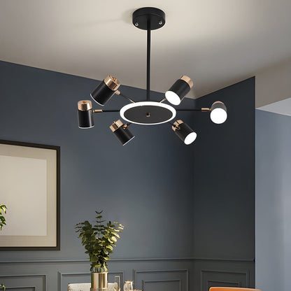 Contemporary Black & Gold Ceiling Light with LED Bulbs for Elegant Home Décor