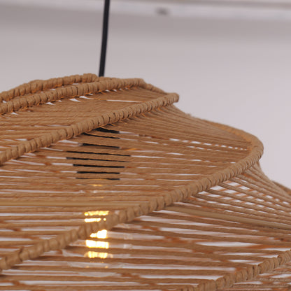 Spiral Rattan Ceiling Light for Bedroom, Dining Room, and Bar