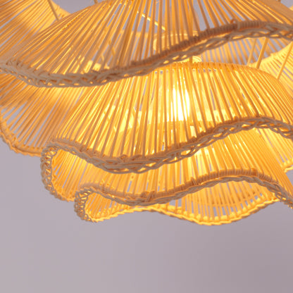 Multi-Tiered Rattan Ceiling Light Pendant Lamp for Home Décor