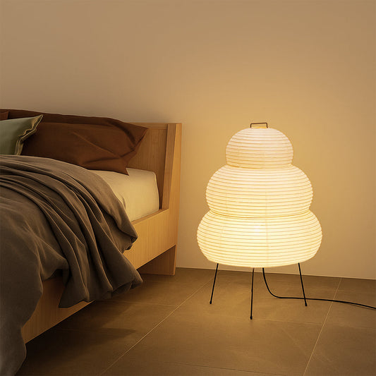 Contemporary Bedside Lamp | Chic Rice Paper Table Lamp for Home Décor