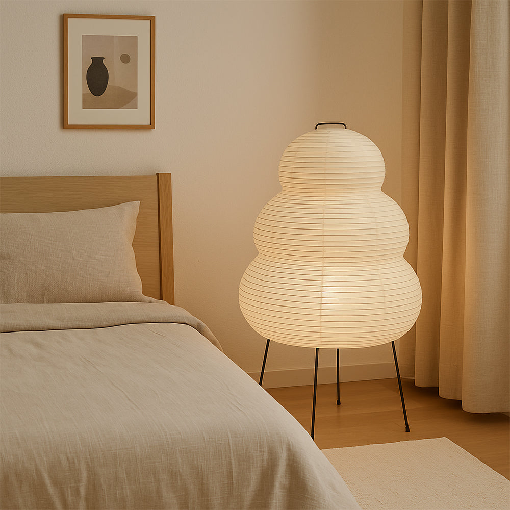 Contemporary Bedside Lamp | Chic Rice Paper Table Lamp for Home Décor