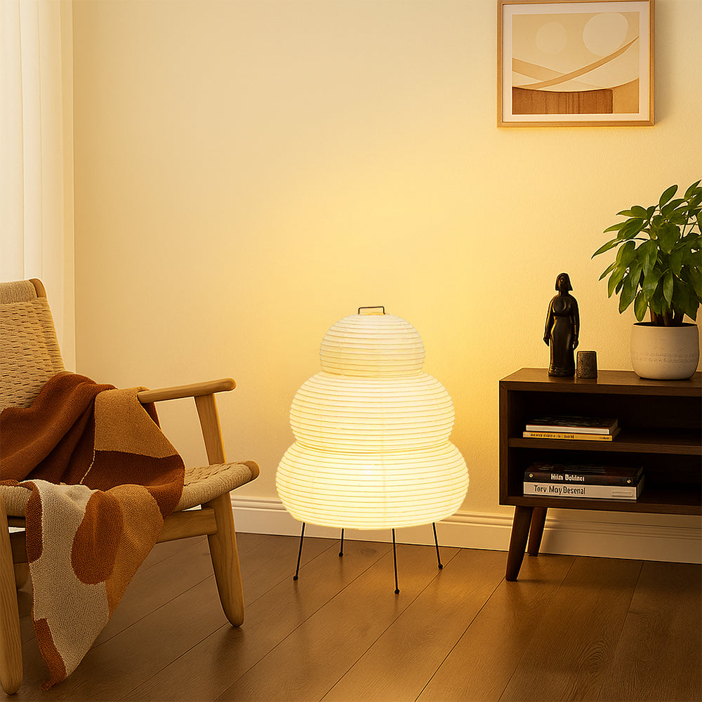 Contemporary Bedside Lamp | Chic Rice Paper Table Lamp for Home Décor