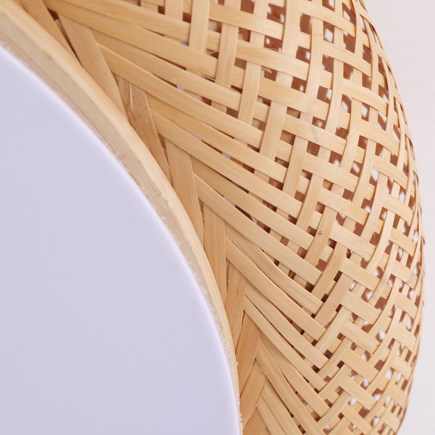 Handwoven Bamboo Ceiling Light – Zen-Style LED Fixture for Home Décor