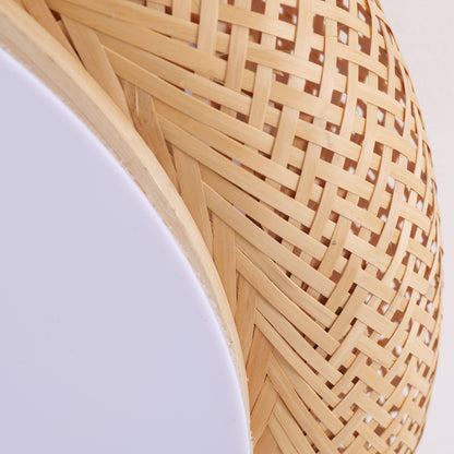 Handwoven Bamboo Ceiling Light – Zen-Style LED Fixture for Home Décor
