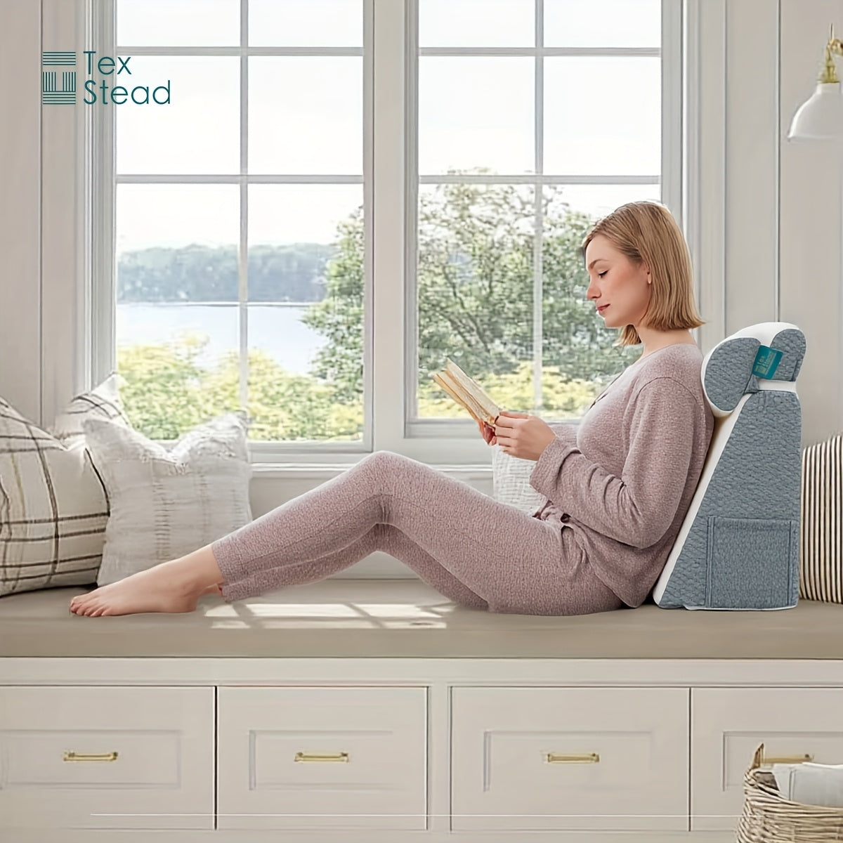 Wedge Pillow for Side Sleepers – Triangle Neck Support, Pregnancy Cushion, Bed Elevation, Soft Comfort