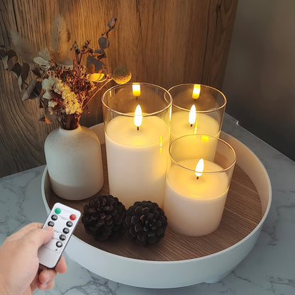 Remote Control Candle Warmer Set - Battery Operated LED Candles with Timer & Remote for Home Decor