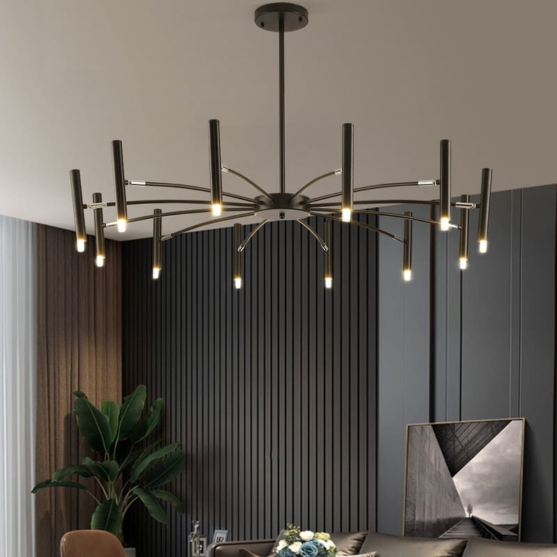 Contemporary Black & Gold Ceiling Light with LED Bulbs for Elegant Home Décor