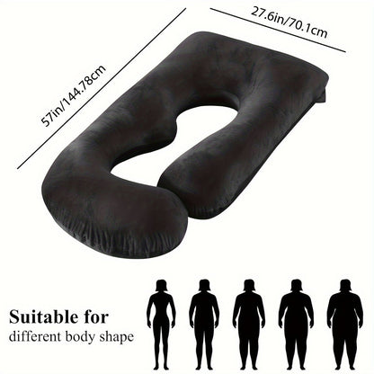 J Shaped Pregnancy Pillow for Sleeping, Full Body Maternity Pillow