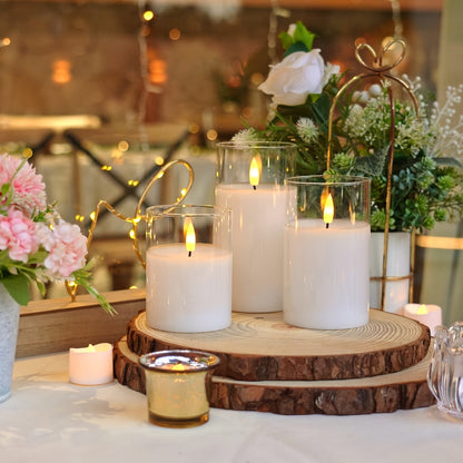 Remote Control Candle Warmer Set - Battery Operated LED Candles with Timer & Remote for Home Decor